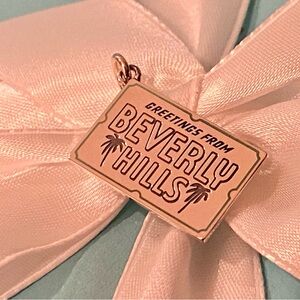 Tiffany & Co. New, Sterling Silver “Greetings from Beverly Hills” postcard charm